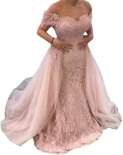 Load image into Gallery viewer, Prom Dress 2023 Long Off The Shoulder Mermaid A-line Lace Corset Back