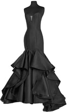 Load image into Gallery viewer, Prom Dress 2023 Satin Strapless Cascading Ruffles Corset Back