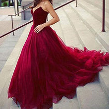 Load image into Gallery viewer, Prom Dresses 2023 for Women Ball Gown Strapless Velvet Tulle Puffy Corset