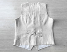 Load image into Gallery viewer, Ivory Linen Men's Vest for Wedding Party Formal Casual Waistcoat Summer