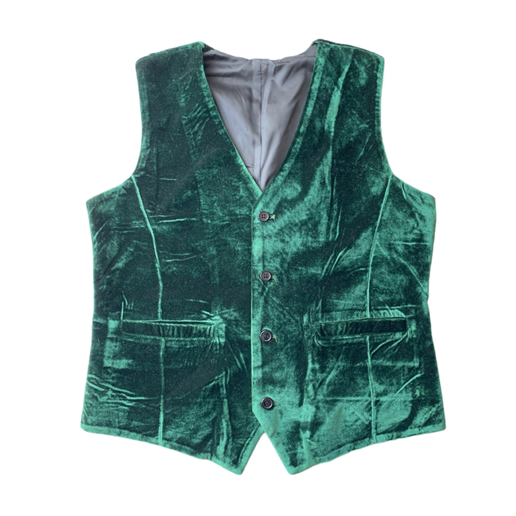 Emerald Green Velvet Men's Vest for Wedding Waistcoat Christmas New Year Vests