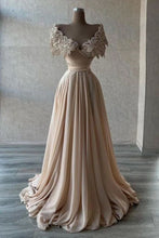 Load image into Gallery viewer, Elegant Long Prom Dress 2023 Off the Shoulder Appliques