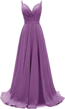 Load image into Gallery viewer, Prom Dress 2023 Glitter Side Split Spaghetti Straps