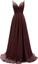 Load image into Gallery viewer, Prom Dress 2023 Glitter Side Split Spaghetti Straps