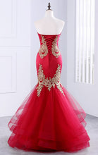 Load image into Gallery viewer, Prom Dress 2023 Long Mermaid Dresses for Women Tulle Sweetheart Embroidery Horsehair