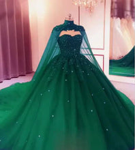 Load image into Gallery viewer, Princess Prom Dress 2023 Strapless Ball Gown with Shawl
