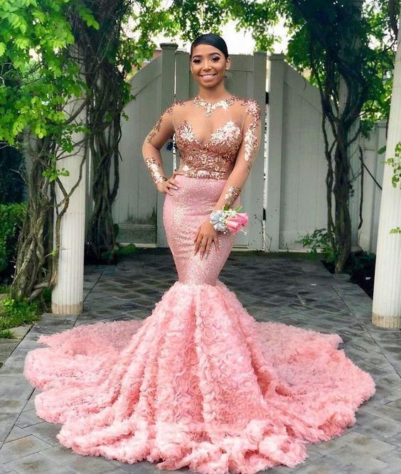 unique prom dresses black girl Red Black Girl Prom Dress 2024 Plunging V Neck Velvet Mermaid DCdress