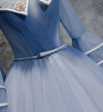 Load image into Gallery viewer, Simple Prom Dress 2023 Long Sleeves with Bow(s) Princess