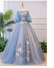 Load image into Gallery viewer, Prom Dress 2023 Fairy Puffy Sleeves Off the Shoulder