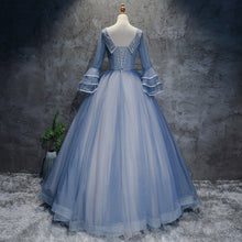 Load image into Gallery viewer, Simple Prom Dress 2023 Long Sleeves with Bow(s) Princess