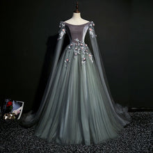 Load image into Gallery viewer, Fairy Prom Dress 2023 Puffy Tulle with Appliques Velvet