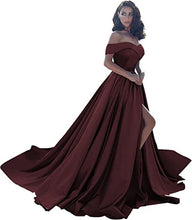 Load image into Gallery viewer, Prom Dresses 2023 for Women Ball Gown Off the Shoulder with Slit