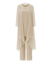 Load image into Gallery viewer, Champagne Mother of the Bride Dress Pant Suits Plus Size Petite Loose Fit