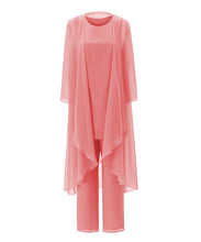 Load image into Gallery viewer, Burgundy Mother of the Bride Dress Pant Suits for Wedding 3 Pcs Plus Size