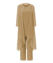 Load image into Gallery viewer, Champagne Mother of the Bride Dress Pant Suits Plus Size Petite Loose Fit