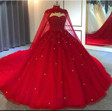 Load image into Gallery viewer, Princess Prom Dress 2023 Strapless Ball Gown with Shawl