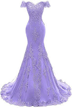 Load image into Gallery viewer, Gold Prom Dress 2022 Off-the-shoulder Mermaid with Corset Back