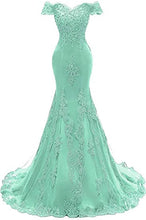 Load image into Gallery viewer, Gold Prom Dress 2022 Off-the-shoulder Mermaid with Corset Back
