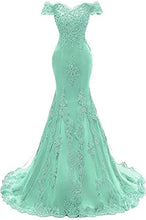Load image into Gallery viewer, Gold Prom Dress 2022 Off-the-shoulder Mermaid with Corset Back