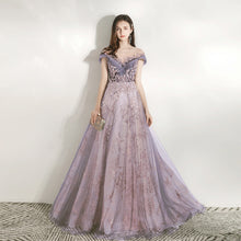 Load image into Gallery viewer, Fairy Prom Dress 2023 Off the shoulder Beaded Tulle