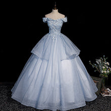 Load image into Gallery viewer, Princess Prom Dress 2023 Beaded Off the Shoulder Tulle