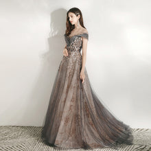 Load image into Gallery viewer, Fairy Prom Dress 2023 Off the shoulder Beaded Tulle