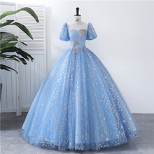 Load image into Gallery viewer, Princess Prom Dress 2023 Fairy Puff Balloon Sleeves Beaded