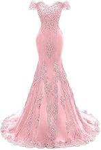 Load image into Gallery viewer, Gold Prom Dress 2022 Off-the-shoulder Mermaid with Corset Back