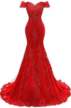 Load image into Gallery viewer, Red Prom Dress 2022 Corset Back
