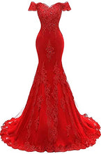 Load image into Gallery viewer, Red Prom Dress 2022 Corset Back
