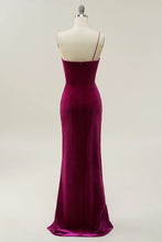 Load image into Gallery viewer, Long Prom Dress 2023 One-shoulder Sheath Velvet with Slit