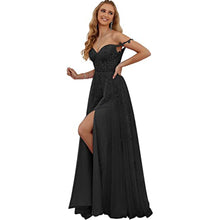 Load image into Gallery viewer, Lace Appliques Prom Dresses 2023 Spaghetti Straps Slit