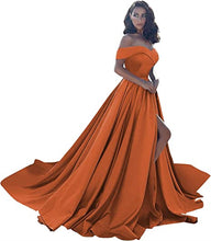 Load image into Gallery viewer, Prom Dresses 2023 for Women Ball Gown Off the Shoulder with Slit