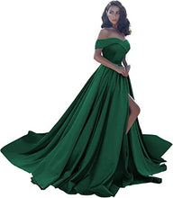 Load image into Gallery viewer, Prom Dresses 2023 for Women Ball Gown Off the Shoulder with Slit