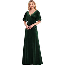 Load image into Gallery viewer, Prom Dresses 2023 with Sleeves V Neck Velvet