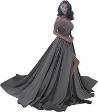 Load image into Gallery viewer, Prom Dresses 2023 for Women Ball Gown Off the Shoulder with Slit