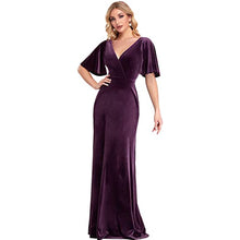 Load image into Gallery viewer, Prom Dresses 2023 with Sleeves V Neck Velvet