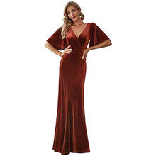 Load image into Gallery viewer, Prom Dresses 2023 with Sleeves V Neck Velvet