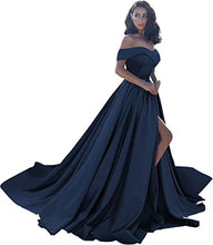 Load image into Gallery viewer, Prom Dresses 2023 for Women Ball Gown Off the Shoulder with Slit