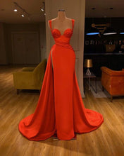 Load image into Gallery viewer, Orange Prom Dress 2023 Sweetheart with High Split