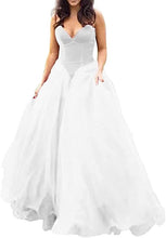 Load image into Gallery viewer, Prom Dresses 2023 for Women Ball Gown Strapless Velvet Tulle Puffy Corset