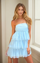 Load image into Gallery viewer, Tiered Ruffles Homecoming Dress Strapless Mini Dress
