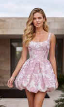 Load image into Gallery viewer, Floral Satin Homecoming Dress A Line Mini Dress 2026
