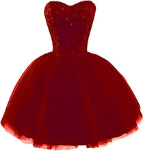 Load image into Gallery viewer, Cute Homecoming Dress 2023 Short Princess Strapless Beaded Tulle
