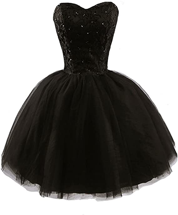 Cute Homecoming Dress 2023 Short Princess Strapless Beaded Tulle