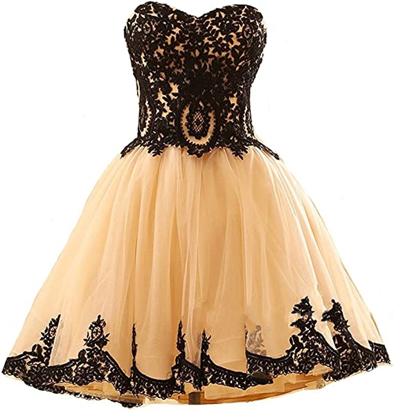 Fairy Homecoming Dress 2023 Short Strapless Tulle with Lace Appliques Corset Back