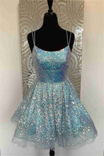 Load image into Gallery viewer, Cute Homecoming Dress 2023 Short Spaghetti Straps Sequin
