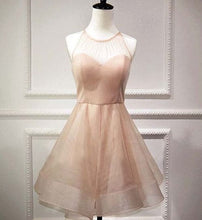 Load image into Gallery viewer, Pink Homecoming Dress 2023 Short Halter Neck Tulle Horsehair
