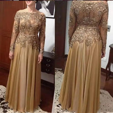 Load image into Gallery viewer, Elegant Mother of the Bride Dress for Wedding Lace Beaded Wedding Guest Dress with Long Sleeves
