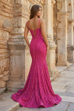 Load image into Gallery viewer, Mermaid Sweetheart Spaghetti Straps Sequins Prom Dresses
